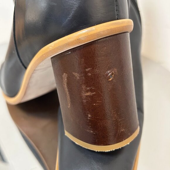 Alohas West Vintage Black Leather Ankle Boots - Picture 6 of 6